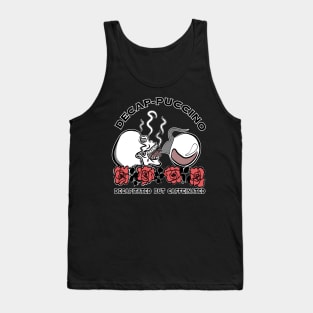 Coffee Skull and Roses, Decapitated dead but Caffeinated Tank Top